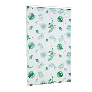relaxdays Duschrollo Blätter 100,0 x 240,0 cm