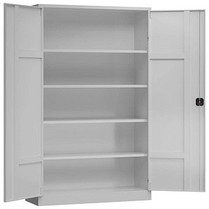 ClassiX Stahlschrank X-530380 lichtgrau 4 Fachböden 120,0 x 60,0 x 194,5 cm, aufgebaut, 1 St.