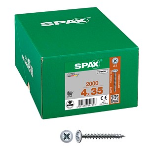 SPAX® Universalschrauben Z2 Rückwandkopf WIROX 0281010400352 4 mm x 35 mm, 2.000 St.