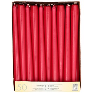 STARPAK Kerzen bordeaux, 50 St.