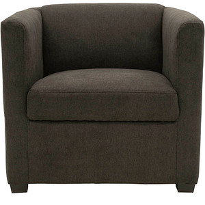 DOMO Collection Sessel BOB braun schwarz Stoff 72,0 cm 75,0 cm, 1 St.