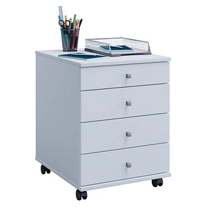 VCM my office Lona Rollcontainer weiß 4 Auszüge 42,0 x 50,0 x 57,0 cm