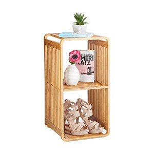 relaxdays Beistellregal braun 33,0 x 33,0 x 64,7 cm, 1 St.