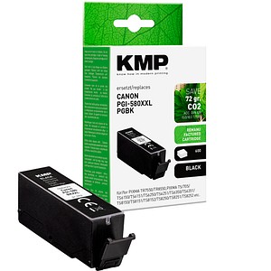 KMP  schwarz Druckerpatrone kompatibel zu Canon PGI-580XXL PGBK