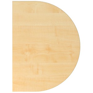 HAMMERBACHER Anbautisch höhenverstellbar XBA60 ahorn, grau halbrund 80,0 x 60,0 x 68,0 - 85,0 cm