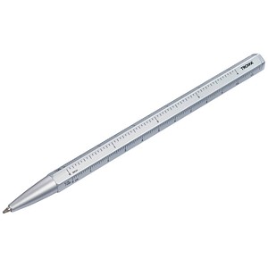 TROIKA® Kugelschreiber CONSTRUCTION BASIC silber, Schreibfarbe: schwarz, 1 St.