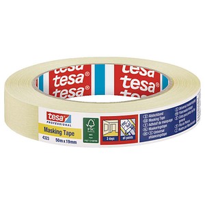 tesa Masking Tape Kreppband beige 19,0 mm x 50,0 m 1 Rolle