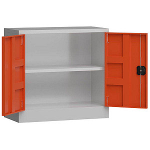 ClassiX Stahlschrank X-530304 feuerrot, lichtgrau 1 Fachboden 80,0 x 38,0 x 75,0 cm, aufgebaut, 1 St.