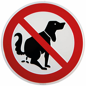SafetyMarking® Verbotsschild "Hier kein Hundeklo" rund 20,0 cm, 1 St.
