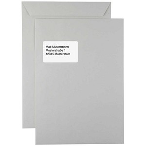 kaenguruh the world of paper Versandtaschen DIN C4 mit Fenster grau 250 St.