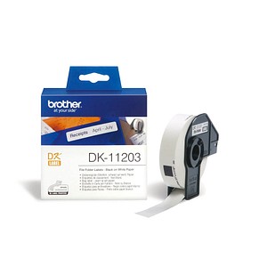 brother Etikettenrolle für Etikettendrucker DK11203 weiß, 17,0 x 87,0 mm, 1 x 300 Etiketten