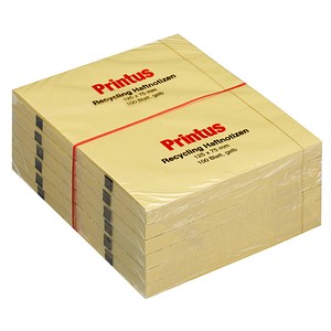 Printus Recycling Haftnotizen gelb, 12 Blöcke