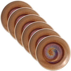 HEART & SOUL Teller Perfect Match Oyster braun Ø 21,0 cm, 6 St.