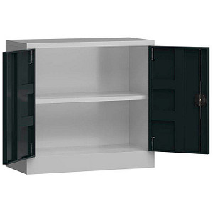 ClassiX Stahlschrank X-530308 anthrazit, lichtgrau 1 Fachboden 80,0 x 38,0 x 75,0 cm, aufgebaut, 1 St.
