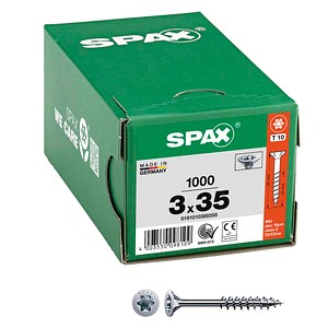 SPAX® Universalschrauben T10 Senkkopf WIROX 0191010300355 3 mm x 35 mm, 1.000 St.