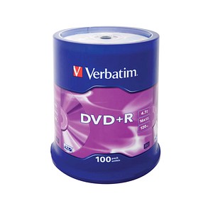 100 verbatim DVD+R 4,7 GB