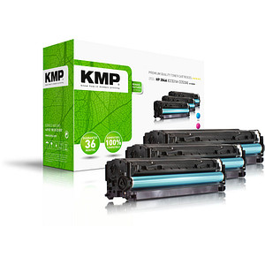 KMP H-T122CMY  cyan, magenta, gelb Toner kompatibel zu HP 304A (CF372AM), 3er-Set
