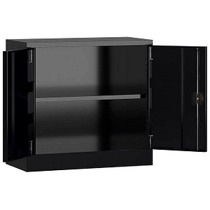 ClassiX Stahlschrank X-530309 tiefschwarz 1 Fachboden 80,0 x 38,0 x 75,0 cm, aufgebaut, 1 St.