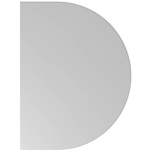 HAMMERBACHER Anbautisch höhenverstellbar XBA60 lichtgrau, weiß halbrund 80,0 x 60,0 x 68,0 - 85,0 cm