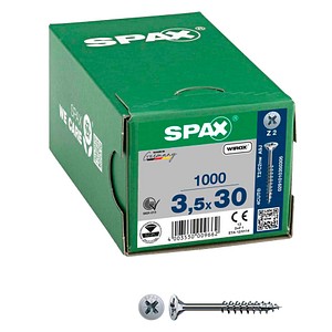 SPAX® Universalschrauben Z2 Senkkopf WIROX 0291010350305 3,5 mm x 30 mm, 1.000 St.