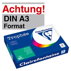 Clairefontaine Kopierpapier Trophée tannengrün DIN A3 80 g/qm 500 Blatt