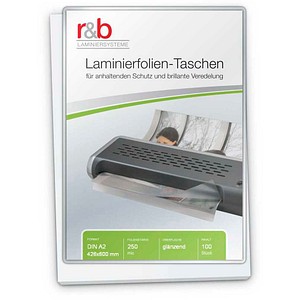 Laminierfolien glänzend für A2 250 micron, 100 St.