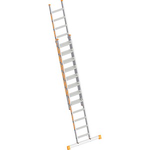 Layher Schiebeleiter TOPIC 1032 silber 2x 12 Stufen, H: 329,0 cm