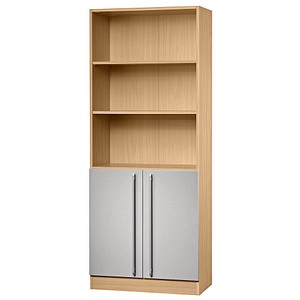HAMMERBACHER Regalschrank Sira, V7700/6/S/RE buche, silber 80,0 x 42,0 x 200,4 cm, 1 St.