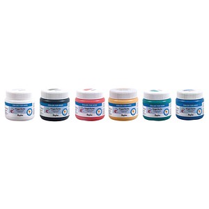 Rayher Fingerfarben weiß, schwarz, rot, gelb, grün, blau 150,0 ml, 6 St.