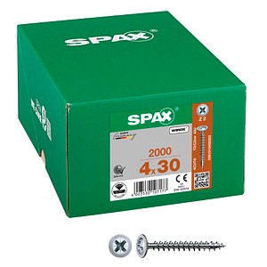 SPAX® Universalschrauben Z2 Rückwandkopf WIROX 0281010400302 4 mm x 30 mm, 2.000 St.