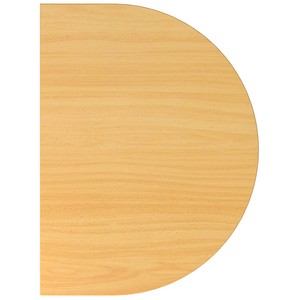 HAMMERBACHER Anbautisch höhenverstellbar XBA60 buche, grau halbrund 80,0 x 60,0 x 68,0 - 85,0 cm