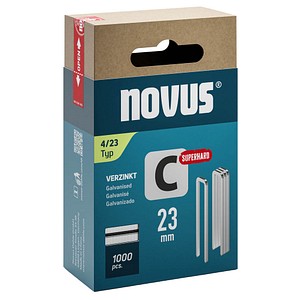 novus Tackerklammern Schmalrücken superhart 4/23, 1.000 St.
