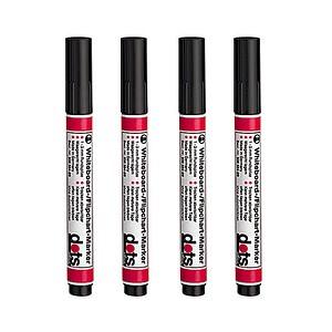 dots Whiteboard-Marker schwarz 1,5 - 3,0 mm, 4 St.