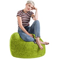 SITTING POINT Beanbag Fluffy Printus Sitzsack | grün XL