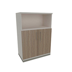 fm Regalschrank Oldenburg, 4260649685143 weiß, eiche natur  80,0 x 44,2 x 113,3 cm, 1 St.