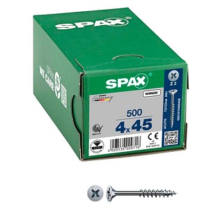 SPAX® Universalschrauben Z2 Senkkopf WIROX 0291010400455 4 mm x 45 mm, 500 St.