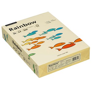 Rainbow Kopierpapier COLOURED PAPER hellgelb DIN A4 80 g/qm 500 Blatt