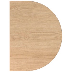 HAMMERBACHER Anbautisch höhenverstellbar XBA60 eiche, silber halbrund 80,0 x 60,0 x 68,0 - 85,0 cm