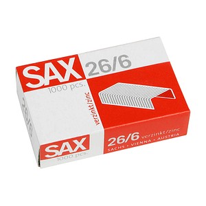 sax design Heftklammern 26/6, 1.000 St.