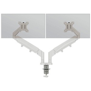 AKTION: LEITZ Monitor-Halterung Ergo 65370085 lichtgrau für 2 Monitore, Tischklemme mit Prämie nach Registrierung