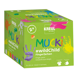 KREUL MUCKI #wildChild Fingerfarben farbsortiert, 8 St.