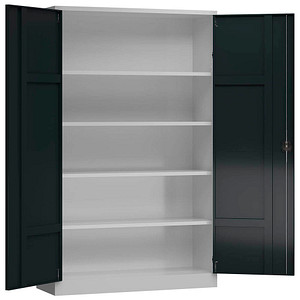 ClassiX Stahlschrank X-530388 anthrazit, lichtgrau 4 Fachböden 120,0 x 60,0 x 194,5 cm, aufgebaut, 1 St.