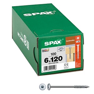 SPAX® Holzbauschrauben T30 Tellerkopf WIROX 0251010601205 6 mm x 120 mm, 100 St.