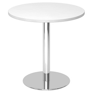 HAMMERBACHER Bistrotisch rund Spanplatte weiß 80,0 x 80,0 x 74,5 cm, 1 St.