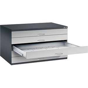 CP 7200 Planschrank dunkelgrau, silber 5 Schubladen 135,0 x 96,0 x 76,0 cm, 1 St.
