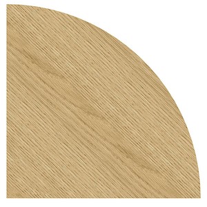 HAMMERBACHER Verbindungsplatte KP91 eiche, dreieckig abgerundet 80,0 x 80,0 x 2,5 cm