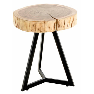 HAKU Möbel Beistelltisch rund Massivholz akazie 35,0 x 35,0 x 43,0 cm, 1 St.