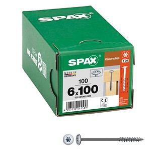 SPAX® Holzbauschrauben T30 Tellerkopf WIROX 0251010601005 6 mm x 100 mm, 100 St.