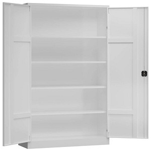 ClassiX Stahlschrank X-530387 signalweiß 4 Fachböden 120,0 x 60,0 x 194,5 cm, aufgebaut, 1 St.