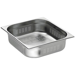 Bartscher GN-Behälter Top Line 2/3 perforiert silber 9,0 l, 1 St.